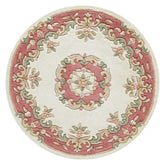 Royal Cream and Rose Round & Half - Moon Traditional Rugs - Pendle Village Furniture